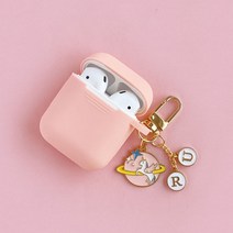 감각적인 에어팟케이스 실리콘 가죽 빈티지 명품 밍크 헤어 볼 키 체인 이어폰 케이스 apple airpods 1 2 블루투스 헤드셋 커버 귀여운 천사 꽃 장식, 에어팟 1 또는 2용 a5