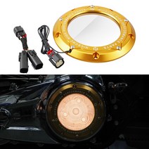 할리 호환 용품 클러치 가드 커버 더비 할리 데이비슨 투어링 cvo로드 킹 로드 글라이드 스트리트 트라이크, 04 With LED Light Gold