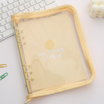 포유어즈 6공 포카바인더 A5 포카홀더북 포토카드 앨범 지퍼 다이어리, 옐로우