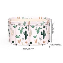 접이식 이동식 반신욕조 성인 접이식 욕조 두꺼운 플라스틱 휴대용 비 풍선 2 가지 크기 독립형 욕실 액, 16 Q