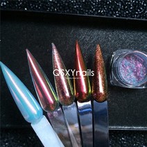 네일 글리터오로라 파우더 슈퍼 미러 글로스 크롬 피그먼트 머메이드 글리터 골드 네일아트 스무스 큰 입자, 한개옵션1, 01 GH01