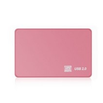 TISHRIC-외장 HD 케이스 2.5 HDD 케이스 SSD 외장 하드 드라이브 박스 인클로저 6Gbps 10 테라바이트 SATA to USB 3.0 디스크 어댑터, USB2.0 Pink