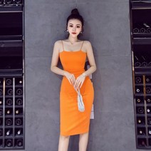 오픈 미디롱 아이필 봄계절 끈나시 슬립 오프숄더 어깨트임 민소매 슬림핏 힙랩 미디원피스 2160944864