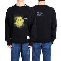 미하라야스히로 22FW 블랙 스마일 페이스 긴팔 티셔츠 A09PO713 BLACK