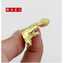 미니 불상 장군 부처상 순동 미니 여래 불상 나팔 불상 장식품 작은 석불 달마 아기 동자, 원색 부처
