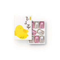 HIYOKO 히요코 만쥬 홍백 병아리 빵 8개입 일본직구, 1팩
