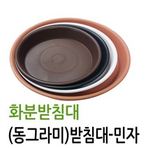 제이팟다육 원형 민자형 플라스틱 화분받침대, 갈색