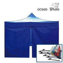 오션웨일 천막 ABCPP 심플세트 3*3 (지붕+프레임+심플바람막이 4면+단조팩(20/30/40)+다용도 로프) 세트 행사용 야외 천막, 3*3심플세트 (베이지)+단조팩20CM 8개+로프8개