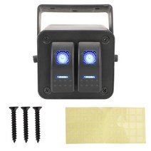 선박용 램프 라이트 24V 12V 2/3 토글 스위치 패널 LED 표시기 방수 회전 케이스 홀더 캐러밴 RV 트럭 보트 트레일러 자동차 액세서리, [02] 2 Gang