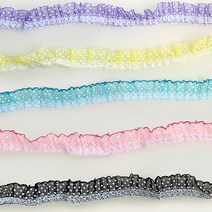 [대원] 땡땡이 레이스 리본 원단 1.6M, 보라
