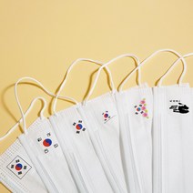 덴탈 태극기 인쇄 마스크 10매 디자인 프린팅 기업 단체 홍보 마스크, 미니태극기(10매)