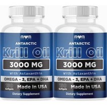 맘뉴트릭 남극 크릴오일 3000mg 150정 2개 - 고흡수성 EPA DHA 아스타잔틴