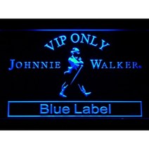 VIP전용 조니워커블루라벨 LED 네온 라이트 사인, YELLOW_60x40cm Horizontal