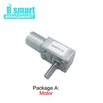 웜기어 베벨기어 소형기어드모터 Bringmart-JGY370 12v DC 모터 웜 기어 고 토크 24v 감속기 8mm D7 샤프트, 11 12V 150rpm_04 package J