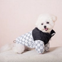 애견옷 강아지옷 애완동물 코튼 패딩 트렌디한 브랜드 두꺼운 보온 테디 케지 프렌치 불독 차이 개, 4.WHITE - L