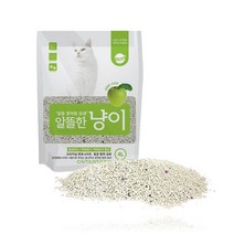 반려동물 고양이 배변처리 벤토나이트 모래 사과향 4L, 1