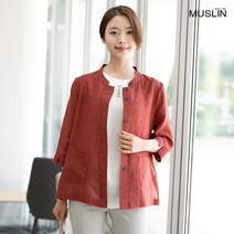 엄마옷 모슬린 린넨 차이나 7부 자켓 JK205084마담 미시옷 50대 중년여성의류 60대 엄마옷 빅사이즈 할머니옷 여성옷 여름