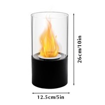 에탄올불멍 휴대용 블랙 Bioethanol 벽난로 탁상 화재 그릇 에탄올 구덩이 바이오 실내 야외 겨울 난방 기계, 영국, Black S