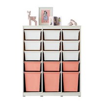 한샘 샘키즈 수납장 1005 블라썸 코랄 좁은형, B형:(몸통)크림화이트/(박스)하프코랄(B)