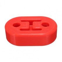 Universal 2 Holes Diameter 11mm Car Polyurethane Exhaust Tail Pipe Mount Brackets Hanger Insulator R, [01]  Red