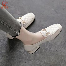 셀럽당 여성 신발 봄가을 플랫 단화 스퀘어 로퍼 소프트 통굽 구두