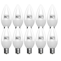우리조명 장수 LED 촛대구 전구 투명 5W 17베이스, 전구색상, 30개입