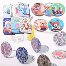 양면 손거울 확대경 확대거울 휴대용거울 양면거울, 아기곰 랜덤, 1개