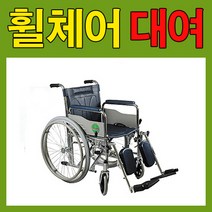 [대한메디칼](대여 1개월) 거상형휠체어 거상형 접이식 수동휠체어 병원휠체어 고급형휠체어 복지용구 당일발송, 1