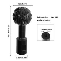 우드워커 우드카빙 구 회전 그라인딩 헤드 나무 조각 연마 드릴링 비트 볼 가우 징 앵글 그라인더 도구, [02] Black 14mm