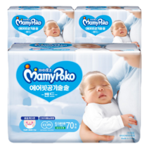 마미포코 에어핏 공기솔솔 밴드형 1단계 신생아용 공용 70매 x 3팩 210매