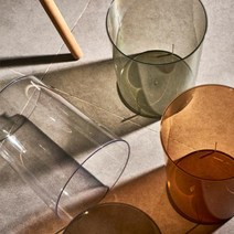 투명 쓰레기통 거실 조명 고급 종이 바구니 북유럽 인 수납 물통, 호박색 노란색+구경: 20.5 높이: 23.5