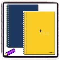 박스하이웨이 더블에이 플러스 좌철노트 B5 옐로우 절취 스프링 80매 182x257mm 1권, 단품, 단품