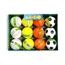 말랑말랑 스포츠 스펀지볼 12개 (1박스) 스포츠 완구 장난감