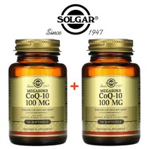 솔가 Solgar 메가솔브 코엔자임 큐텐 Kaneka CoQ 10 유비퀴논 100mg 소프트젤 60정 2팩