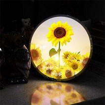 아트박스/꾸밈 no028-LED액자25R_밝은햇살과해바라기, 옵션선택:본품