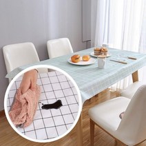 캠핑 체크 테이블보 행사방수식탁보 식탁유리대용, 화이트체크(a)