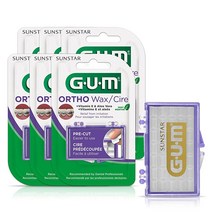 GUM 10070942007242 Orthodontic Wax Mint with Vitamin E and Aloe Vera Pack of 6, Mint_Orthodontic Wax | 6 ct