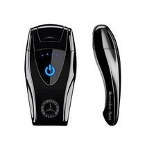 엘디에스 벤츠 BMW 아우디 특이한 USB 충전 남사친생일선물 전기 플라즈마 터치 터보 라이터, 벤츠세트, 블랙아이스