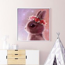 2023년 토끼띠 계묘년 금전과 행운을 가져다주는 보석십자수 그림 diy 큐빅 자수놓기, 80x80cm