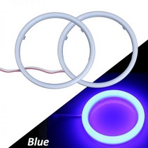 COB LED 엔젤 아이 헤일로 링 2 개 60Mm 95MM 100Mm 120mm 자동차 주간 주행 등 헤드라이트, 01 60MM, 02 빨간, 2개