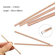 견고한 1pcs 구리 막대 라운드 바 diameter3-30mm 길이 50-300mm 핸들 재료 볼트 금속 공예 및 작업 취미, 06 Dia 10mm_06 50mm