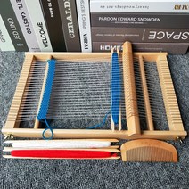 위빙틀 편직기 티코스터 마크라메 만들기 니팅룸 미니베틀 타피스트리 직조틀 키트, 너도밤 나무 직기