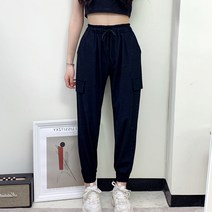 아이스 스판만땅 냉장고 카고 밴딩조거팬츠