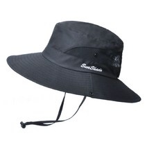 나까오리 해병대 남자 등산모자 여름 모자 부모-자식 남여 여름 foldable sun fisherman hat men women 넓은 챙 캐주얼 여행 해변 썬크림 uv 보호 캡, b 블랙, 성인 56-58cm