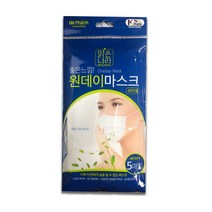 맑은나라 좋은느낌! 원데이마스크 화이트 5매입, 10개
