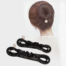 피케이몰 진주 포인트 간편 올림머리 만들기 헤어밴드 똥머리 고정 당고밴드, 대형, 5개