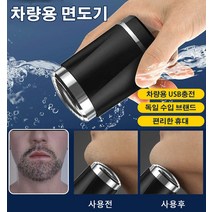 독일 수입 USB 충전 더블용 자동차 수염 칼 휴대용 면도기 건식면도기 여행용면도기 전기면도기밀착, 은회색