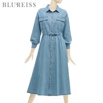 [블루레이스] 포켓셔츠스트링데님원피스_BKF1OP3161