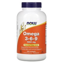 NOW 오메가 3-6-9 1000mg 소프트젤 250개