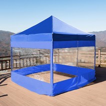 베이직 2x2 캐노피천막 캠핑천막 감성천막 포장마차 야외천막 접이식천막, B투명풀 2X2 브+베